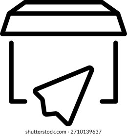 Vector de ilustración de icono de línea de envío