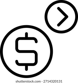 Vector de ilustración de icono de línea de envío
