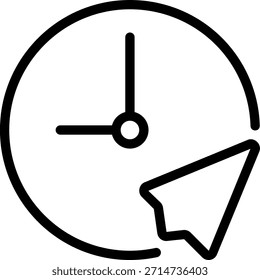 Vector de ilustración de icono de línea de envío
