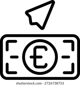 send line icon illustration vector