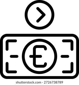 send line icon illustration vector