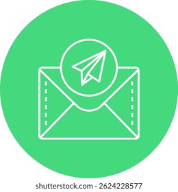 Enviar design de ícone de vetor de linha