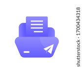 Send list folder flat icon with gradient style. Document office folder icon. Folder task icon for business and presentation 