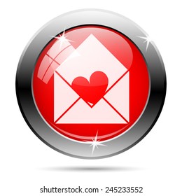 Send love icon. Internet button on white background. 