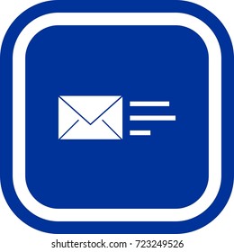 Send mail , accepted letters icon , sign Square with rounded corners