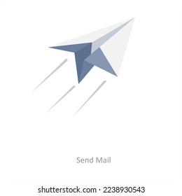 Enviar correo y entregar el concepto de icono