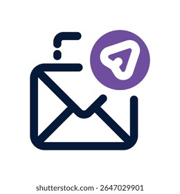 send mail duotone icon. Sleek and modern vector icon for websites, mobile apps, marketing materials, and corporate design. Fully scalable and ready to use.