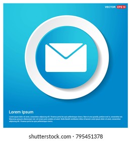 Send Mail icon Abstract Blue Web Sticker Button