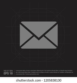 Send Mail icon - Black Creative Background - Free vector icon
