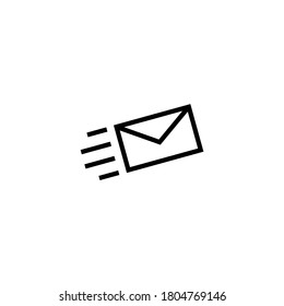 Send Mail Icon  in black line style icon, style isolated on white background