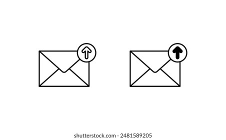 Send Mail icon design with white background stock illustration