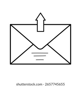 E-Mail-Symbol für digitale Kommunikation, Newsletter-Marketing und E-Mail-Kampagnen für Geschäftserfolg senden