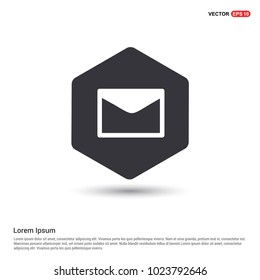 Send Mail icon Hexa White Background icon template