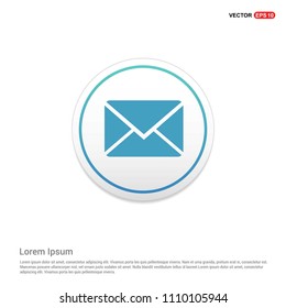 Send Mail icon Hexa White Background icon template - Free vector icon