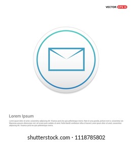 Send Mail icon Hexa White Background icon template - Free vector icon