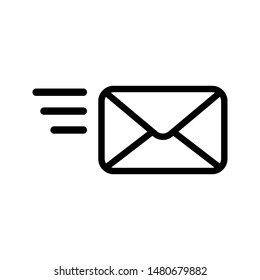 send mail icon illustration. sms line ,the envelope of the line icon