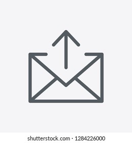 Send mail icon isolated on background. Mail symbol modern, simple, vector, icon for website design, mobile app, ui. Vector Illustration