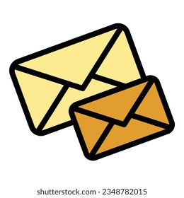 Send mail icon outline vector. Social video. Home virtual color flat