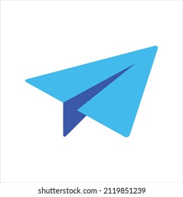 Send mail icon vector graphic illustration in blue