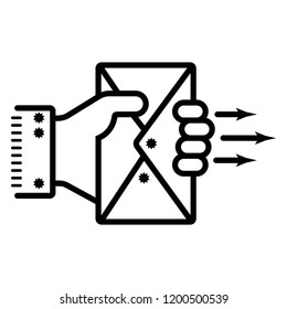 send mail icon vector illustration