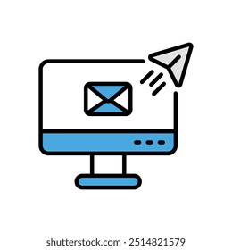 Send Mail icon vector stock illustration