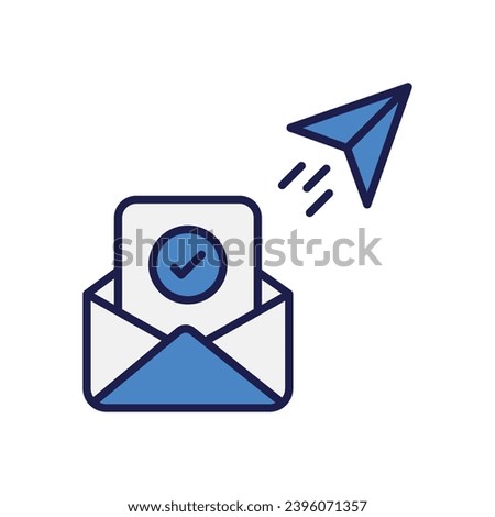 send mail icon with white background vector stock illustration