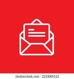 Icono de la línea de correo. Plantilla de recursos gráficos, ilustración vectorial.