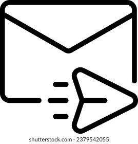send mail line icon illustration vector