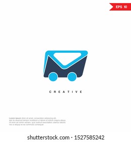 Send Mail modern Logo icon monogram design. Vector graphic design template element. eps10