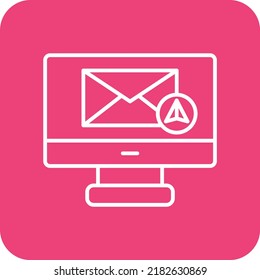 Send Mail vector icon. Can be used for printing, mobile and web applications.