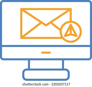 Send Mail vector icon. Can be used for printing, mobile and web applications.