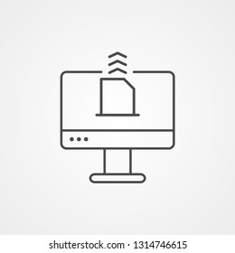 Send mail vector icon sign symbol