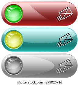 send mail. Vector internet buttons.