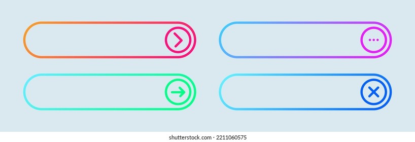 Send Message Box Interface. Blank Chat Box Vector Illustration.