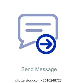 Send Message and communication icon concept