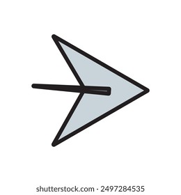 Send message flat icon vector illustration isolated on white background