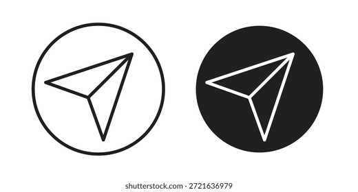 send Message icon in filled, thin line, stroke style for website and apps