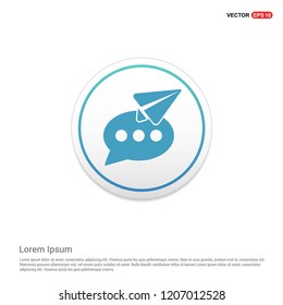 Send Message Icon Hexa White Background icon template - Free vector icon