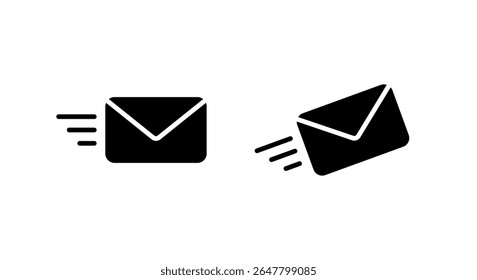 Send message icon isolated on white background. Email, mail envelope sign symbol
