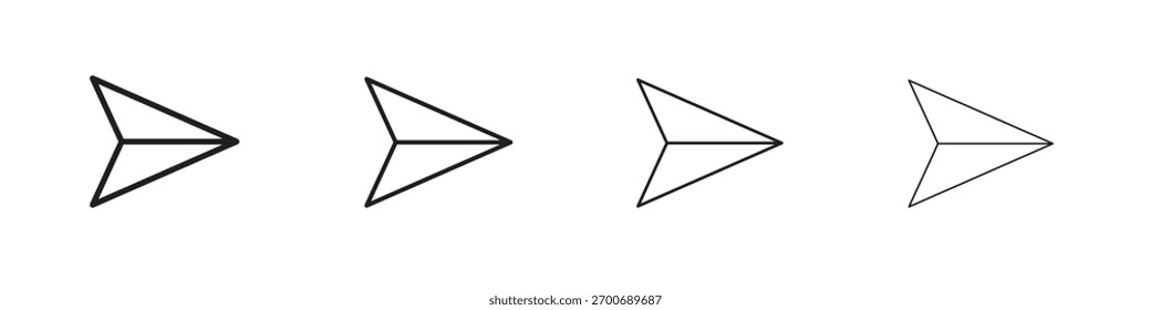 enviar mensaje icon line design. thin line icon icon set de Vector.
