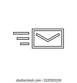 Send message icon in line style