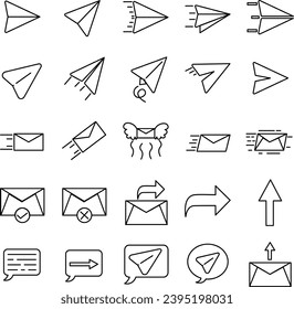 Send Message Icon in Line Style Perfect for Any Purpose and Presentation or etc