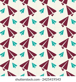 Send message icon on graph trendy repeating pattern vector illustration background