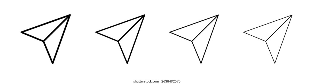 send Message Icon Outline sign symbol set
