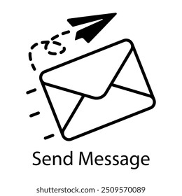 Enviar ícone de mensagem em estilo de estrutura de tópicos 