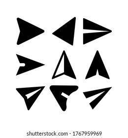 Nachrichtensymbol, Symbol in der Papierebene oder Logo, einzelne Zeichen Symbol- Vektorgrafik senden - Kollektion hochwertiger Vektorsymbole mit schwarzem Stil
