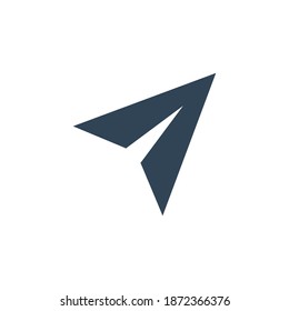 Send message icon. Paper plane symbol. Vector illustration isolated.	