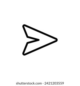 Send message icon, paper plane icon symbol
