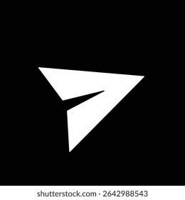Send message icon. Paper plane symbol. Vector illustration isolated. EPS 10 .