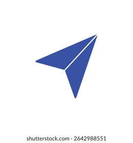 Send message icon. Paper plane symbol. Vector illustration isolated. EPS 10 .